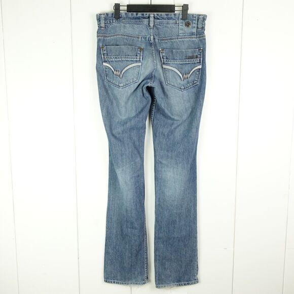 Lawman Jeans Womens Size 34x34 Bootcut Flared Light Wash Western Rodeo Cowboy - Picture 8 of 12